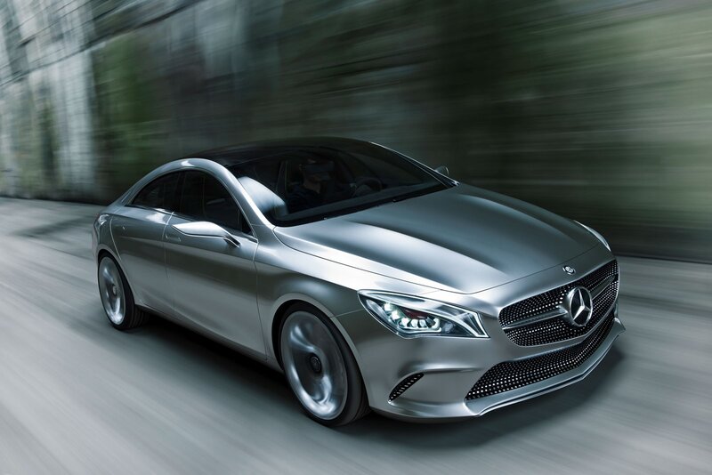 Silver Mercedes-Benz concept car