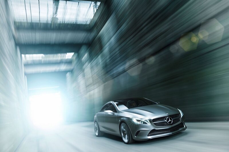 Silver Mercedes-Benz concept car