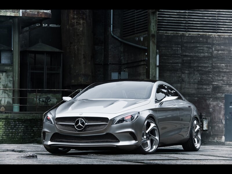 Silver Mercedes-Benz concept car