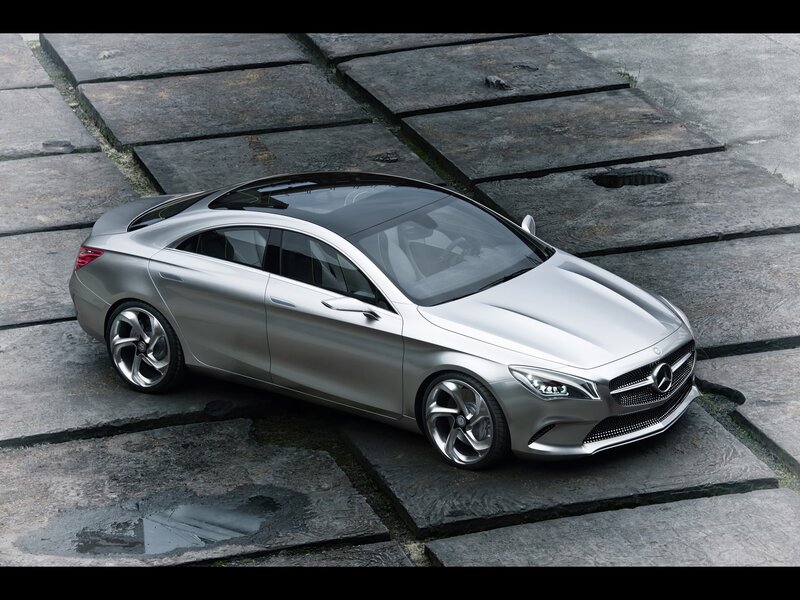 Silver Mercedes-Benz concept car
