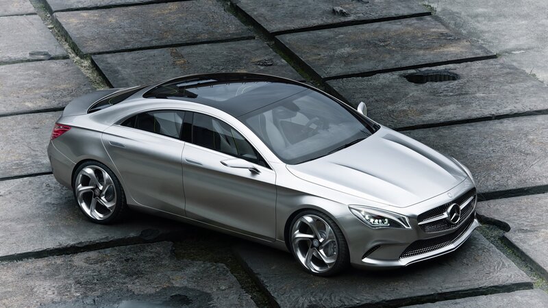 Silver Mercedes-Benz concept car