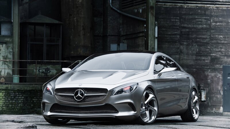 Silver Mercedes-Benz concept car