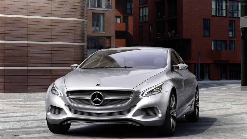 Silver Mercedes-Benz concept car