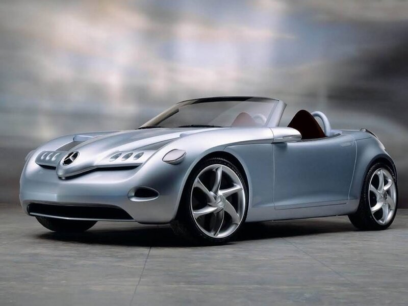 Silver Mercedes-Benz concept car