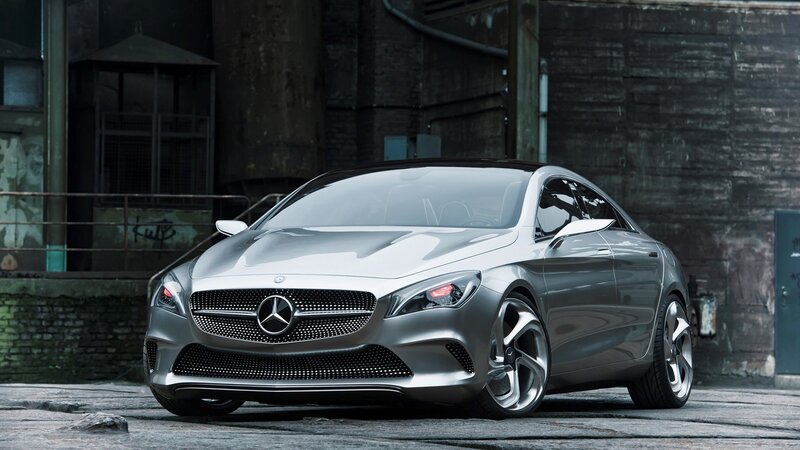 Silver Mercedes-Benz concept car