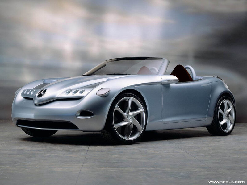 Silver Mercedes-Benz concept car