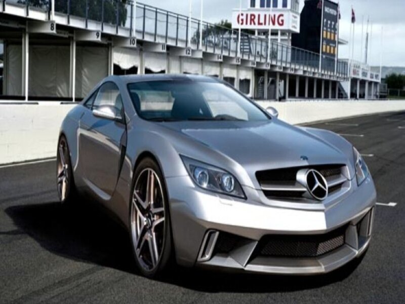 Silver Mercedes-Benz concept car