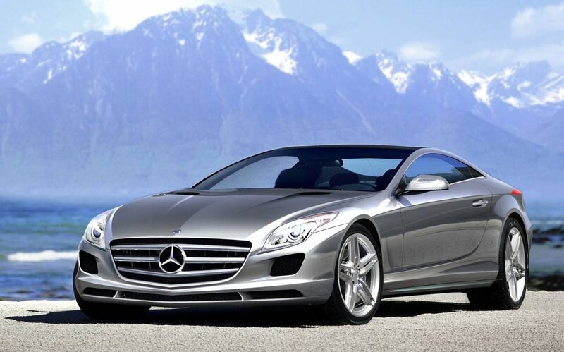 Silver Mercedes-Benz concept car