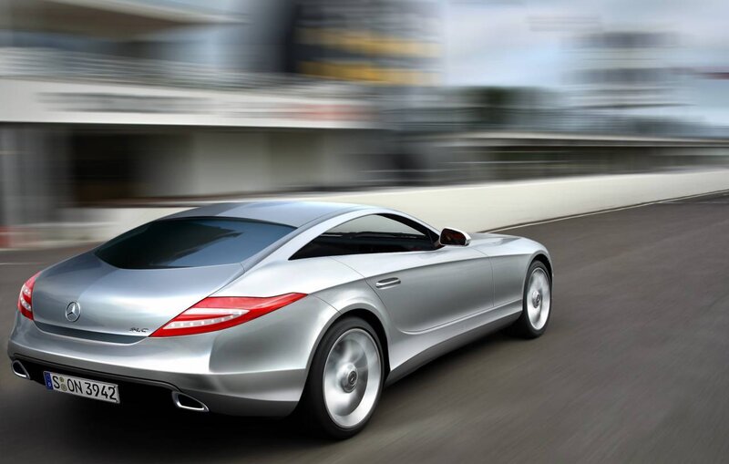 Silver Mercedes-Benz concept car