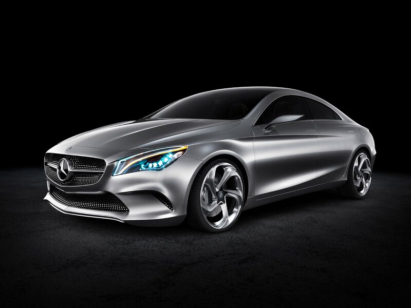 Silver Mercedes-Benz Concept Car — Dramatic, Photograph, Headlights, Wheels, Black