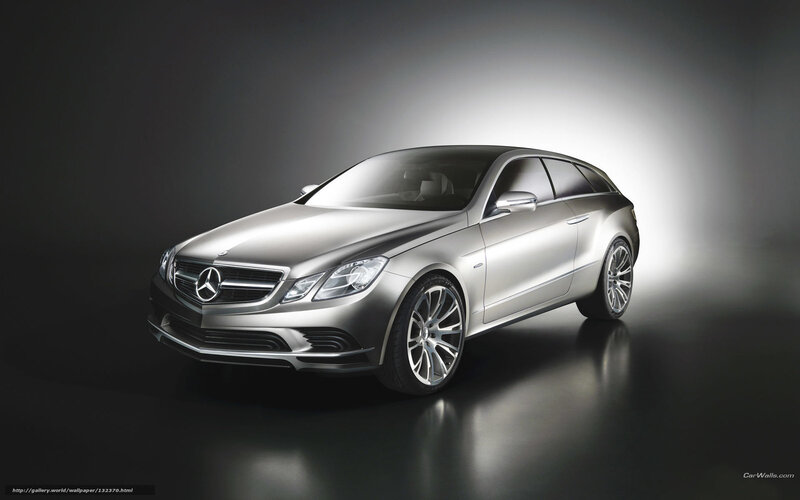 Silver Mercedes-benz Concept Car — Dramatic, Photograph, Studio Lighting, Reflective Floor