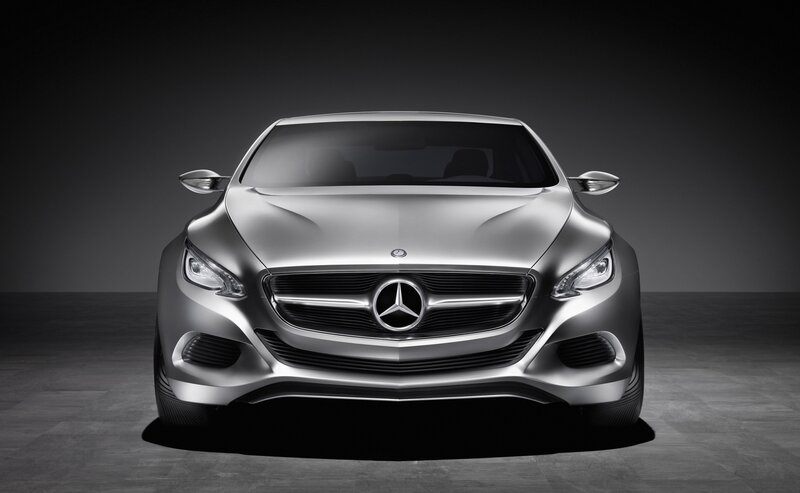 Silver Mercedes-benz Concept Car — Dramatic, Photograph