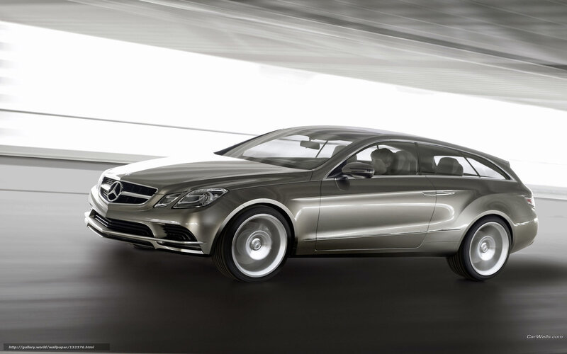 Silver Mercedes-benz Concept Car — Dynamic, 3d Render