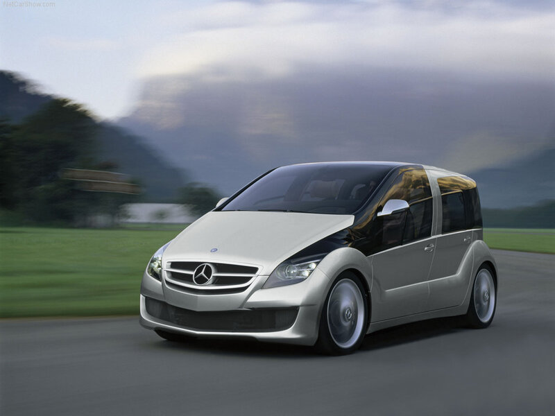 Silver Mercedes-benz Concept Car — Dynamic, Afternoon, 3d Render