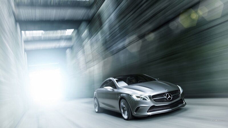 Silver Mercedes-Benz Concept Car — Dynamic, Digital Art