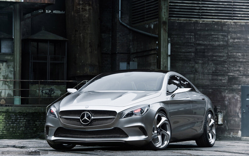 Silver Mercedes-benz Concept Car — Gray, Dramatic