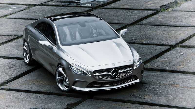 Silver Mercedes-benz Concept Car — Modern, 3d Render