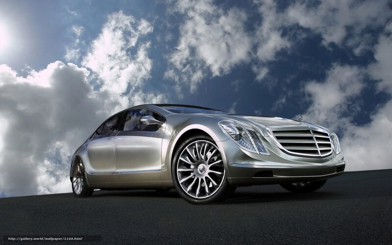 Silver Mercedes-Benz concept car