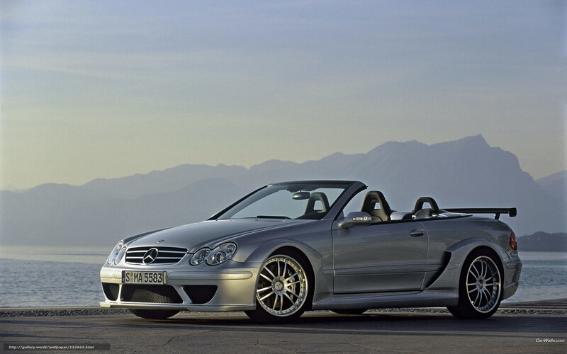Silver Mercedes-Benz convertible