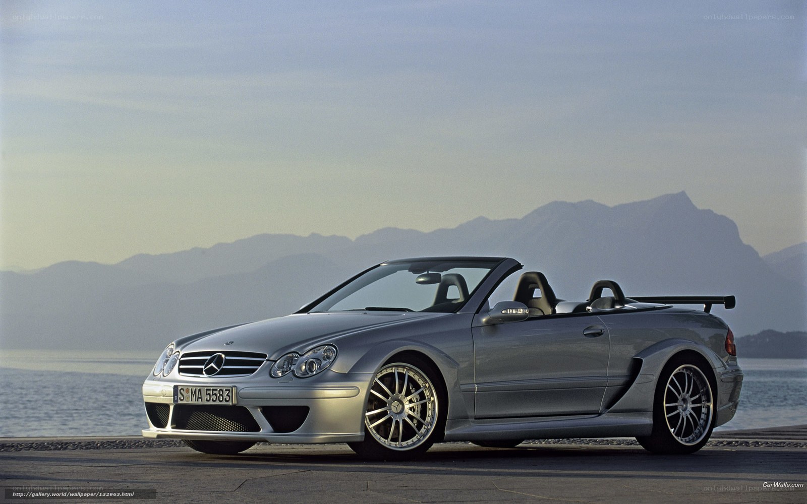 Silver Mercedes-Benz convertible