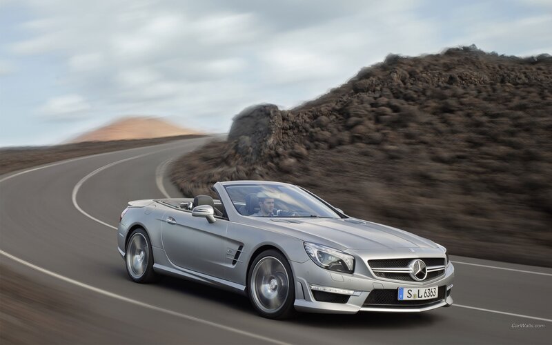 silver mercedes-benz convertible on road