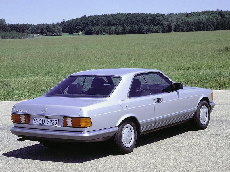 Silver Mercedes-Benz coupe