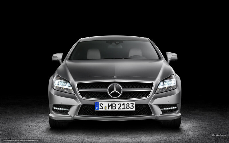 Silver Mercedes-benz Coupe — Gray, Dramatic, Photograph, Car, Headlights