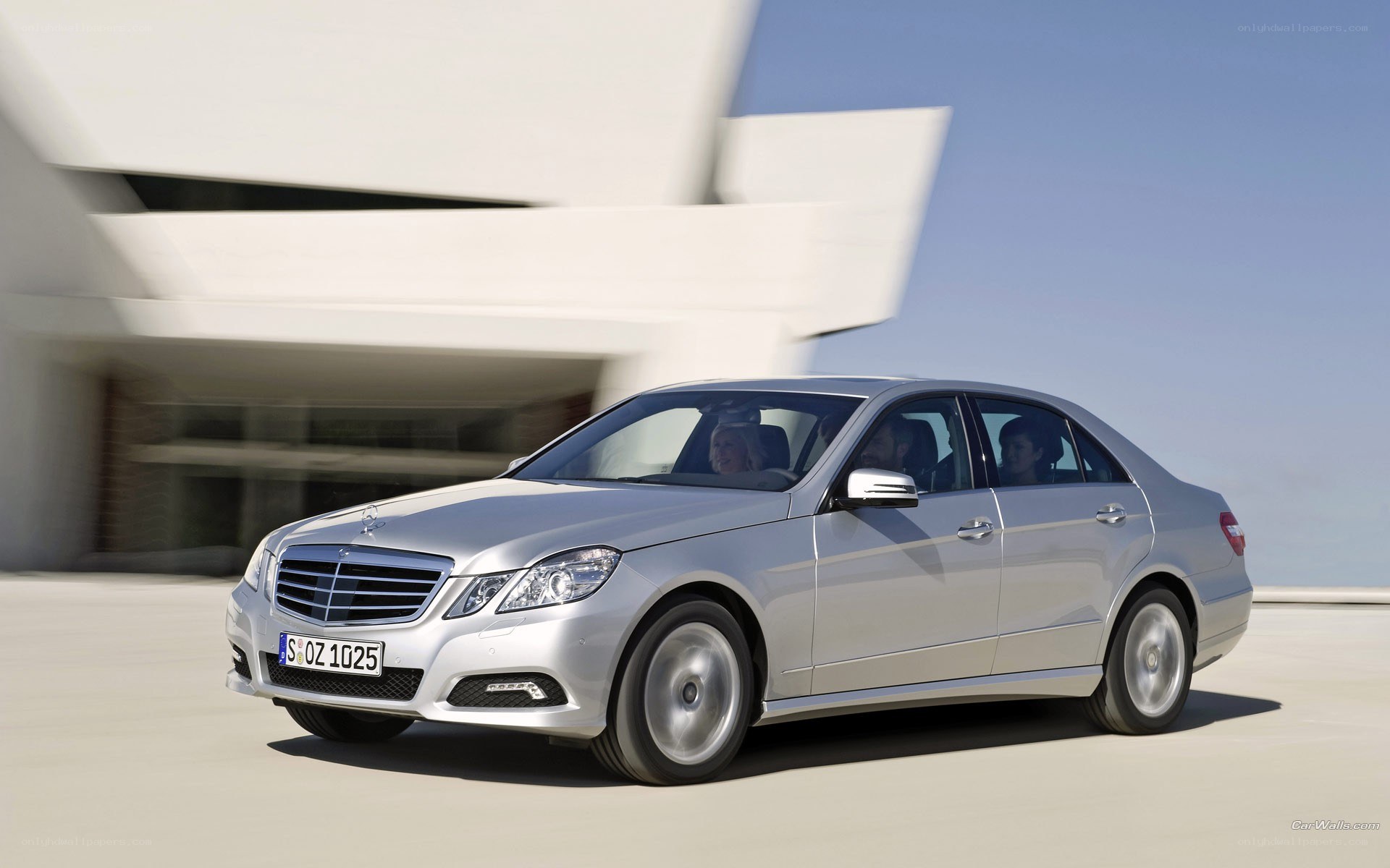 silver mercedes-benz e-class