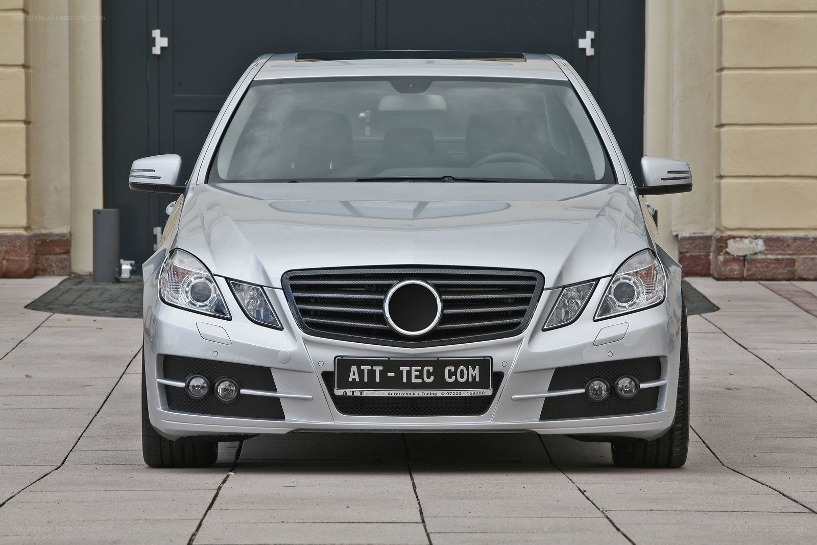 silver mercedes-benz e-class