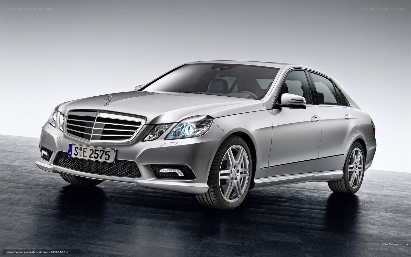 silver mercedes-benz e-class