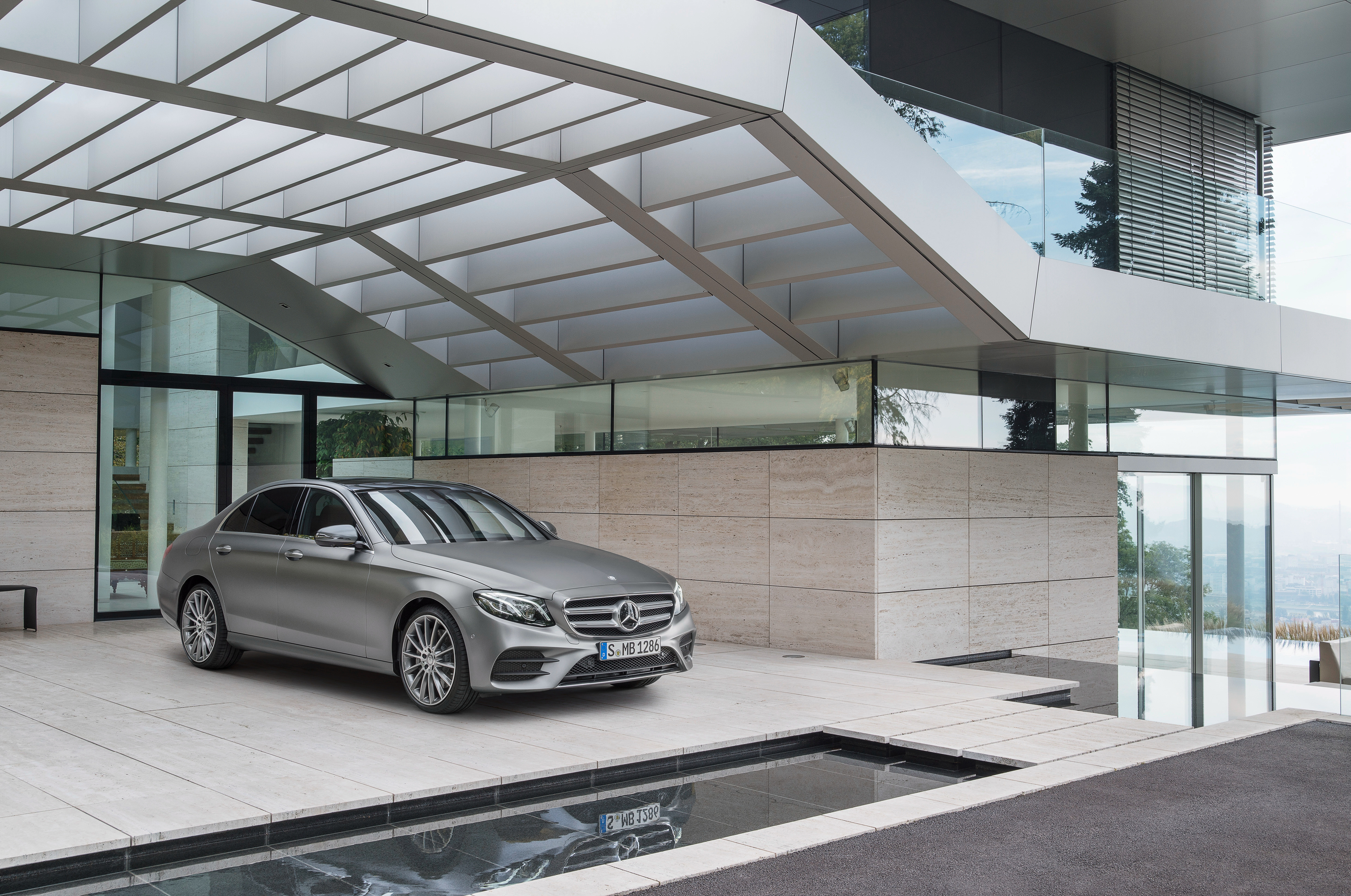 Silver Mercedes-Benz E-Class
