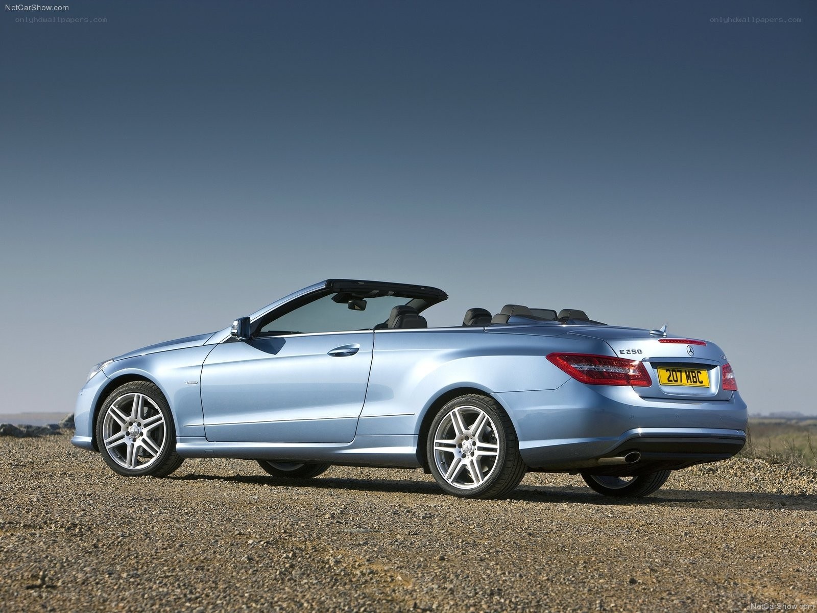 silver mercedes-benz e-class cabriolet