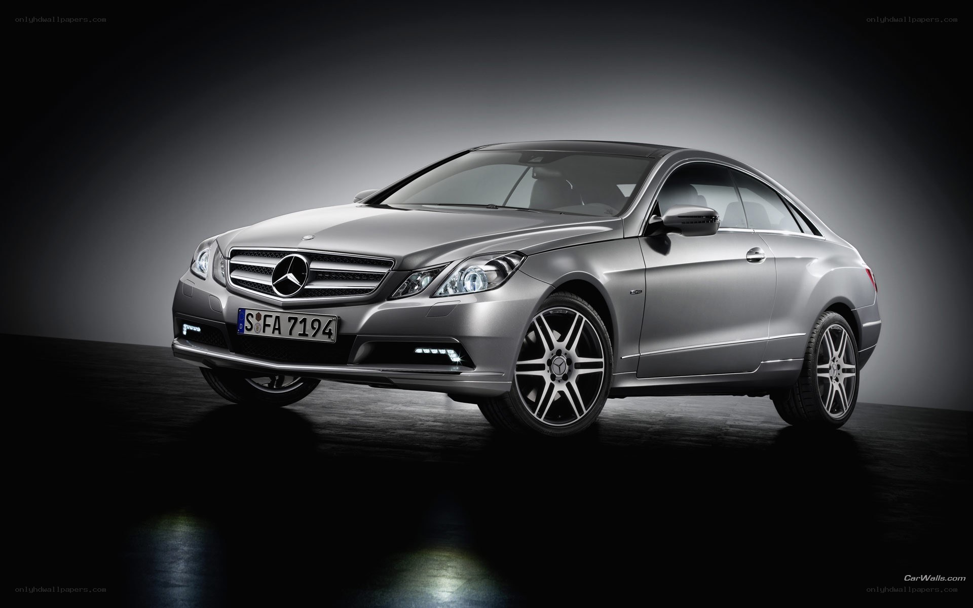 Silver Mercedes-Benz E-Class Coupe
