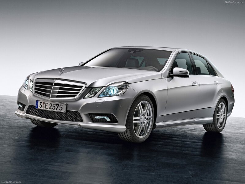 silver mercedes-benz e-class sedan