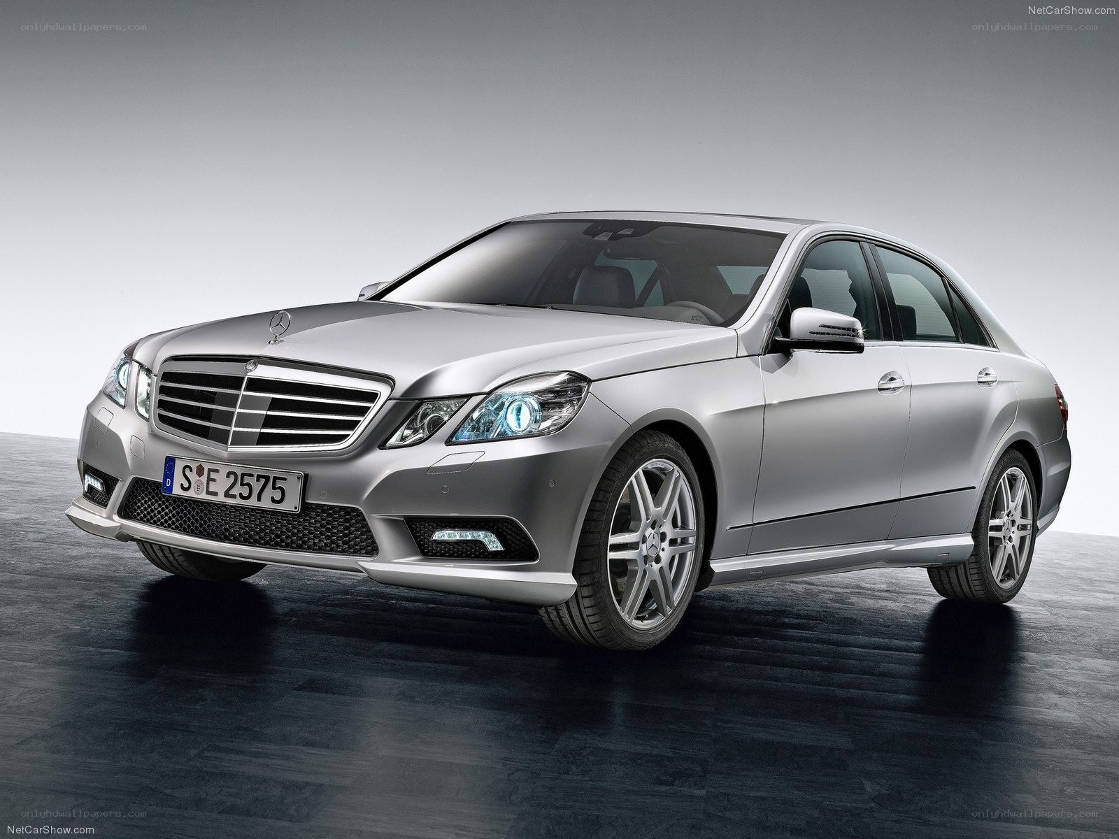 silver mercedes-benz e-class sedan