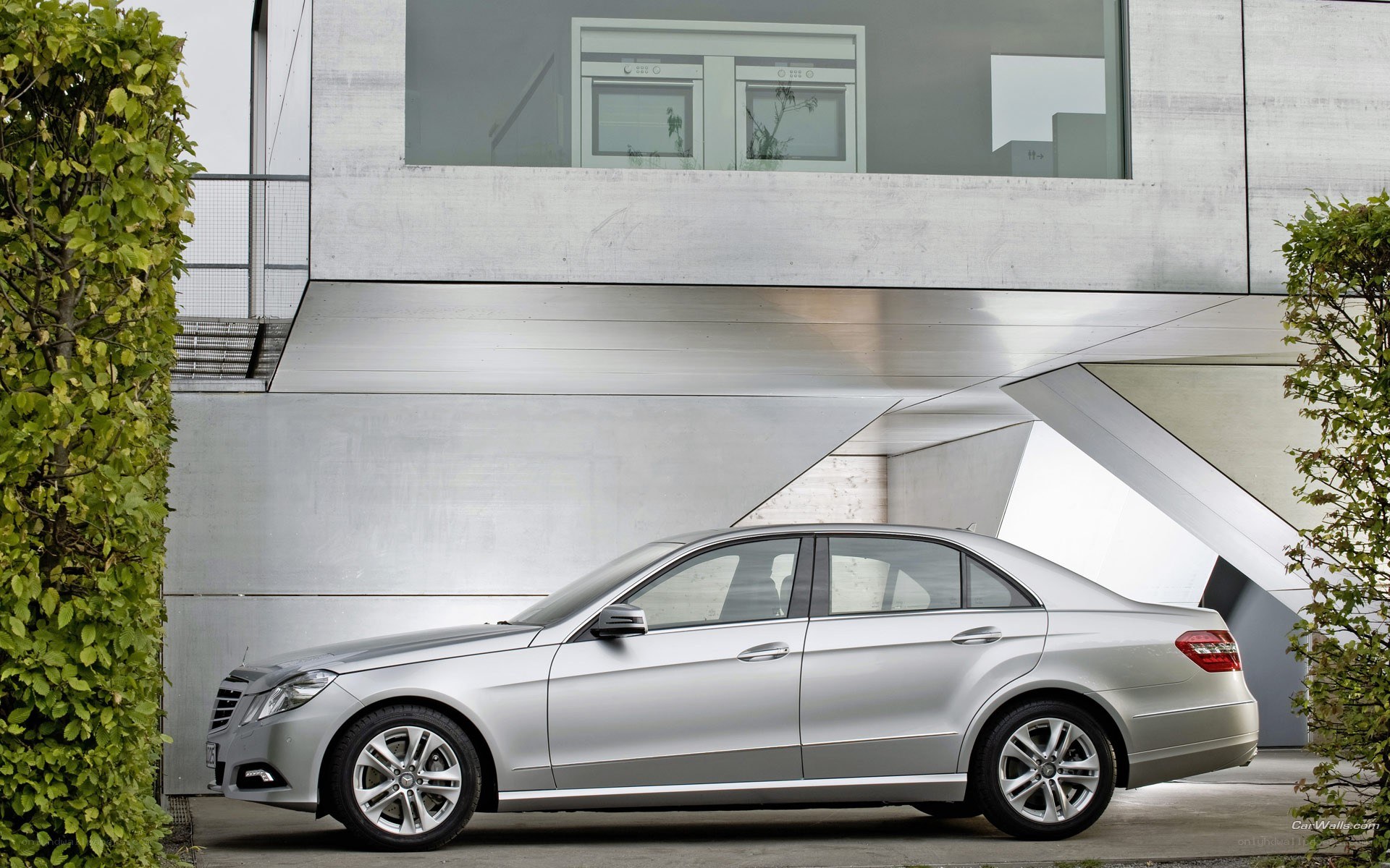 Silver Mercedes-Benz E-Class sedan