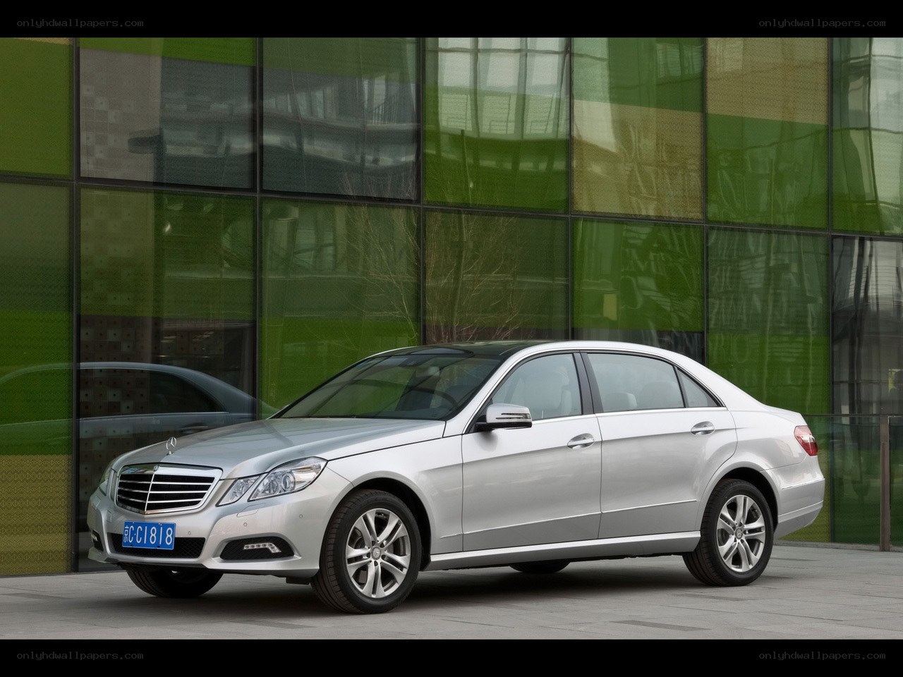Silver Mercedes-Benz E-Class sedan