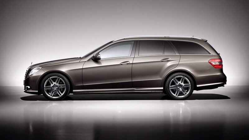 silver mercedes-benz e-class station wagon