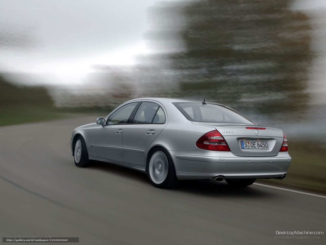 silver mercedes-benz e350 in motion