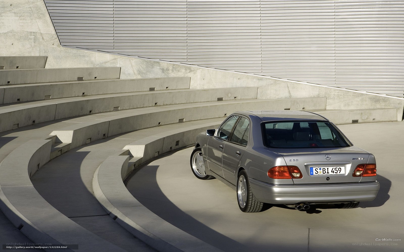 silver mercedes-benz e55 amg