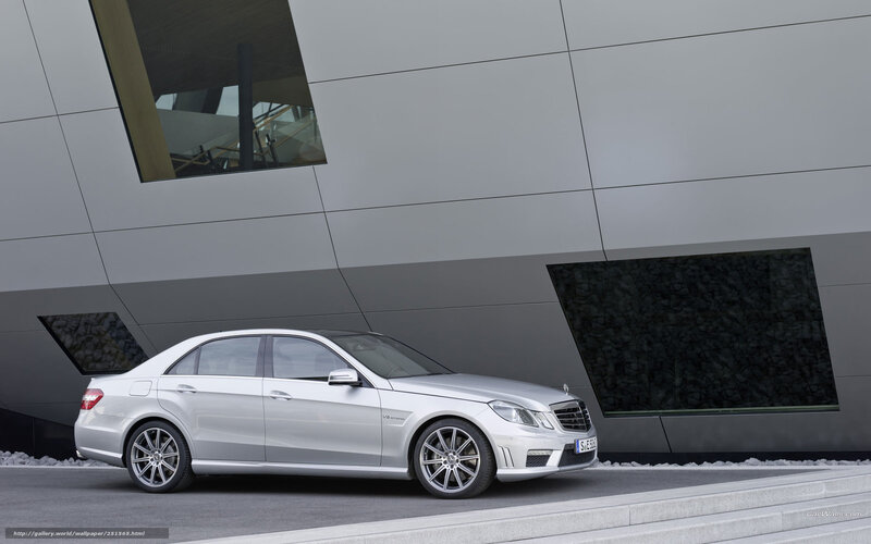 Silver Mercedes-Benz E63 AMG