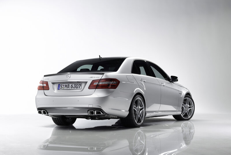 Silver Mercedes-Benz E63 AMG