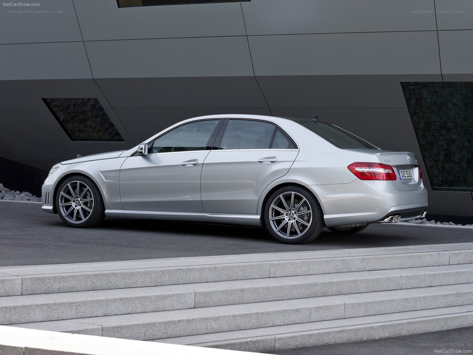 silver mercedes-benz e63 amg