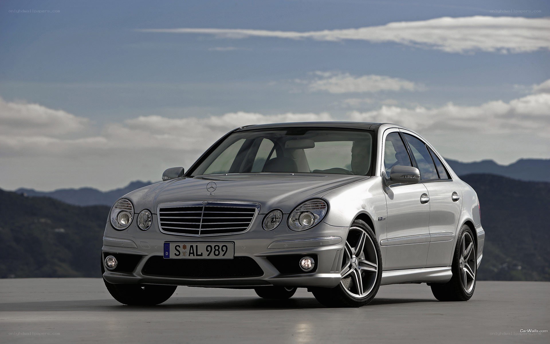 silver mercedes-benz e63 amg
