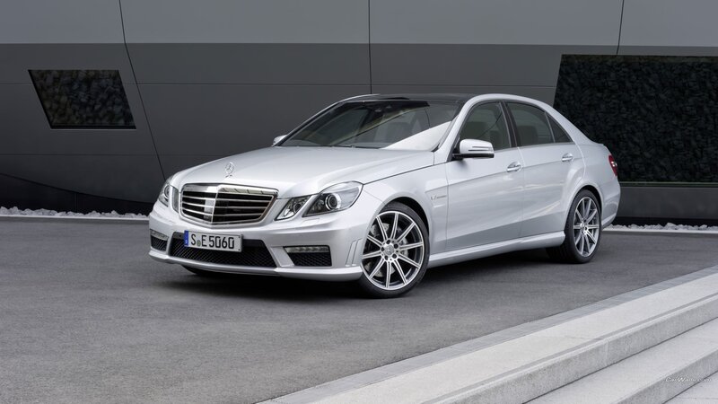silver mercedes-benz e63 amg