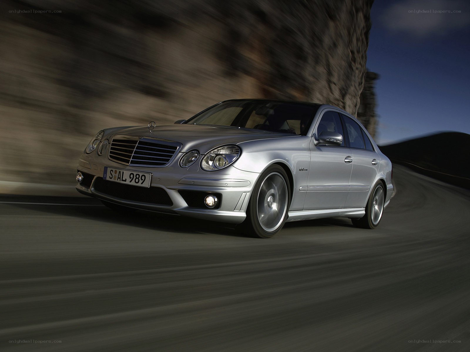 silver mercedes-benz e63 amg
