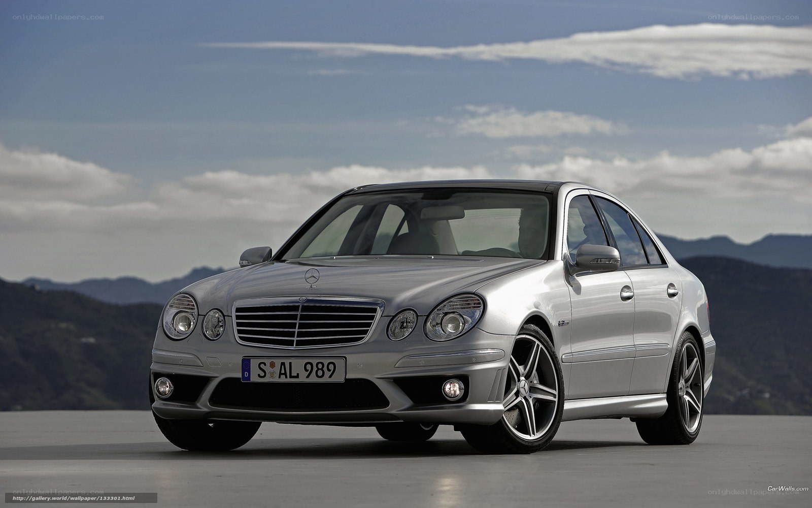 silver mercedes-benz e63 amg