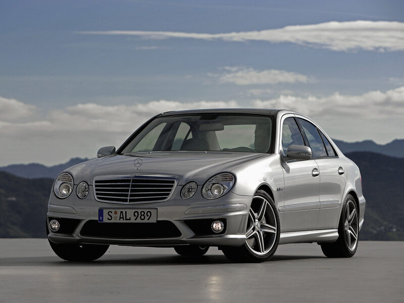 Silver Mercedes-benz E63 Amg — Dramatic, Afternoon
