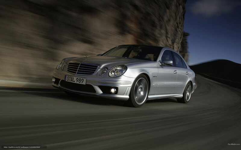 Silver Mercedes-benz E63 Amg — Dynamic, Night