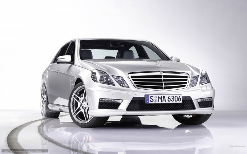 Silver Mercedes-Benz E63 AMG